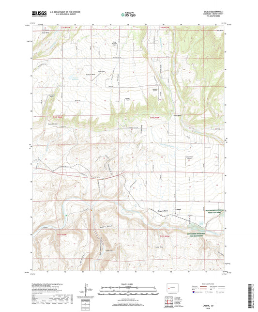 Lazear Colorado US Topo Map Image
