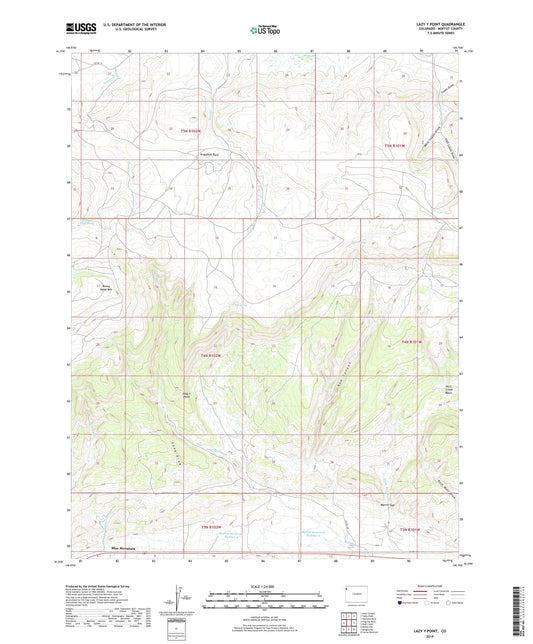 Lazy Y Point Colorado US Topo Map Image