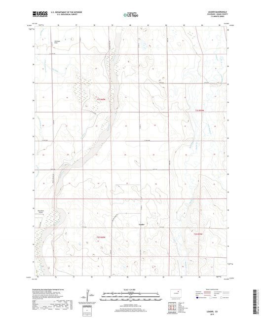 Leader Colorado US Topo Map Image