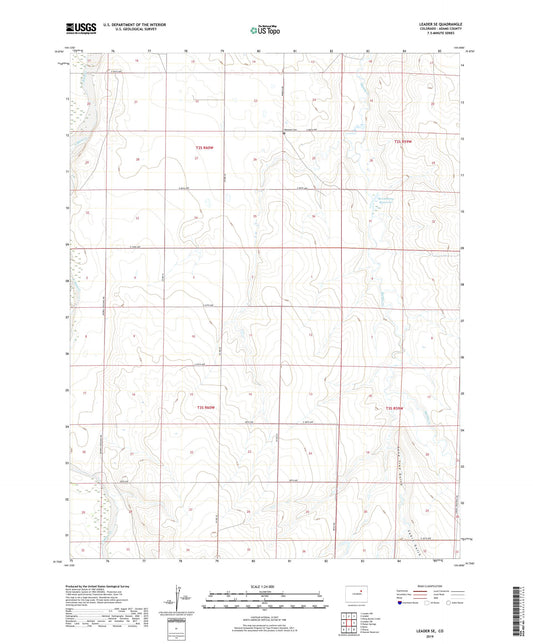 Leader SE Colorado US Topo Map Image