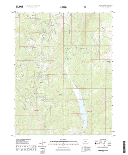 Lemon Reservoir Colorado US Topo Map Image