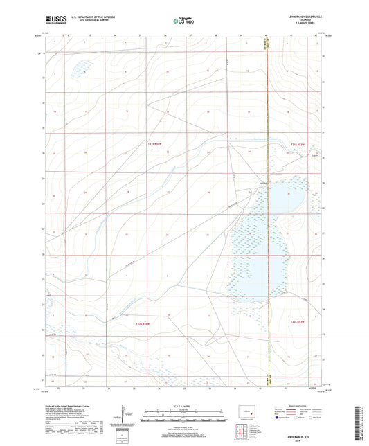 Lewis Ranch Colorado US Topo Map Image