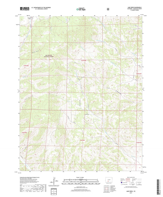 Lime Creek Colorado US Topo Map Image