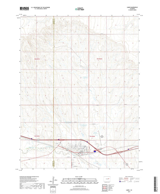 Limon Colorado US Topo Map Image