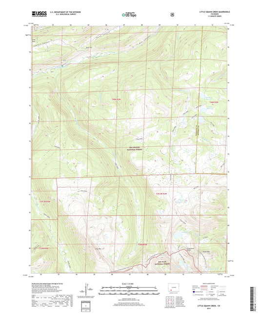 Little Squaw Creek Colorado US Topo Map Image