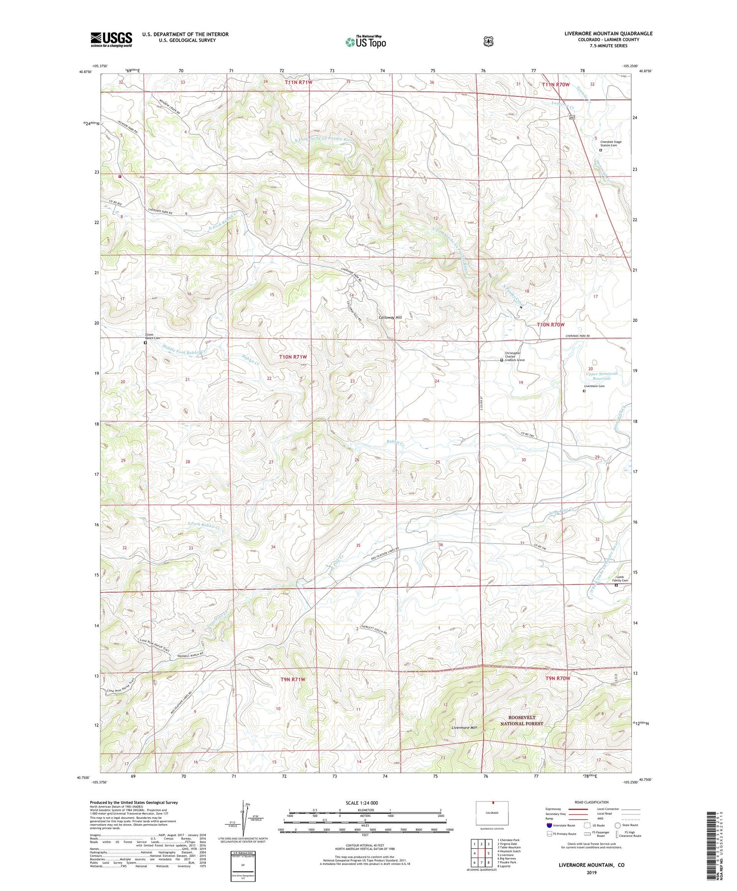 Livermore Mountain Colorado US Topo Map Image