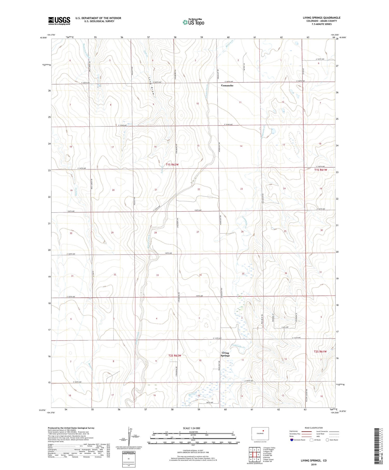 Living Springs Colorado US Topo Map Image