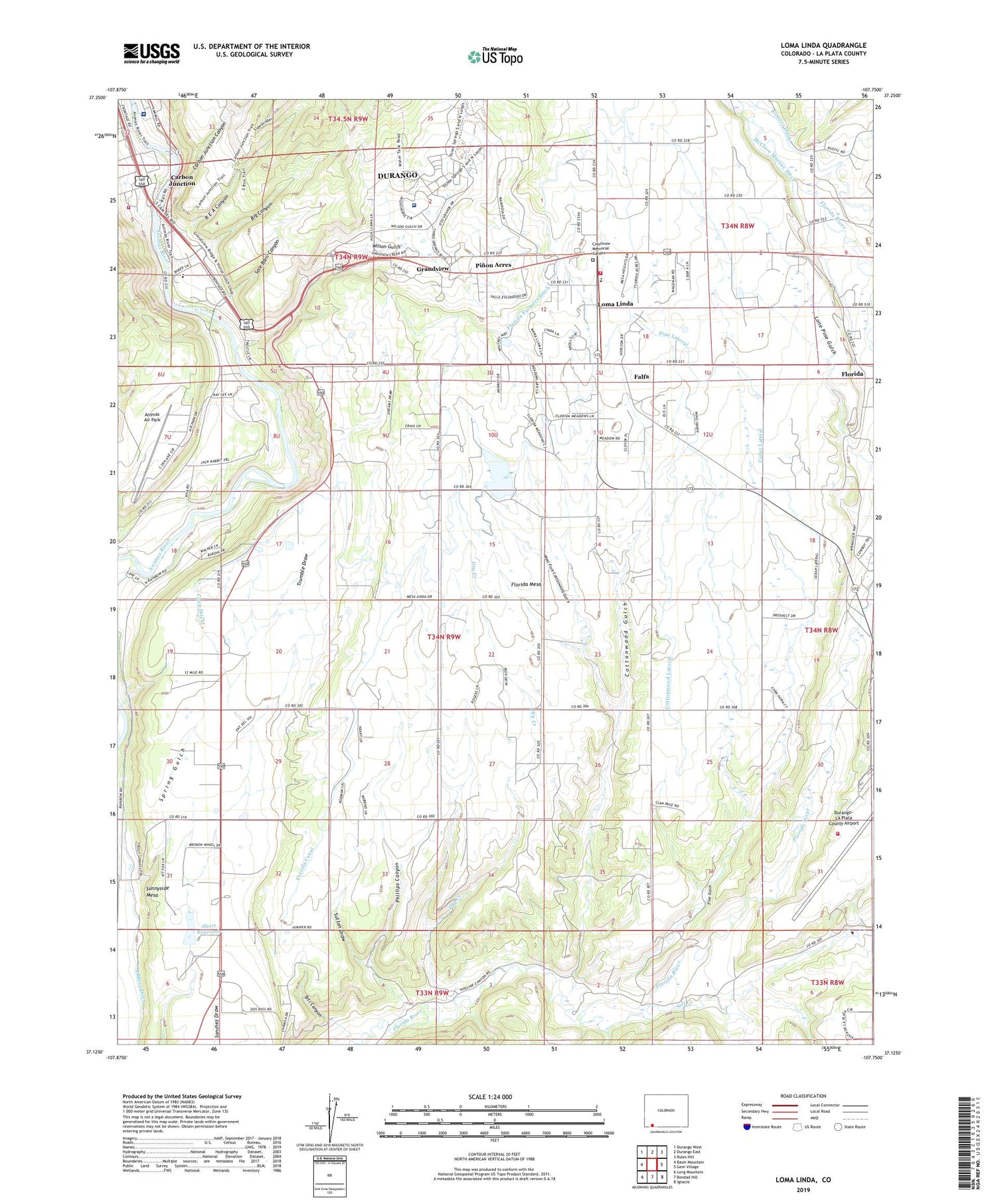 Loma Linda Colorado US Topo Map Image