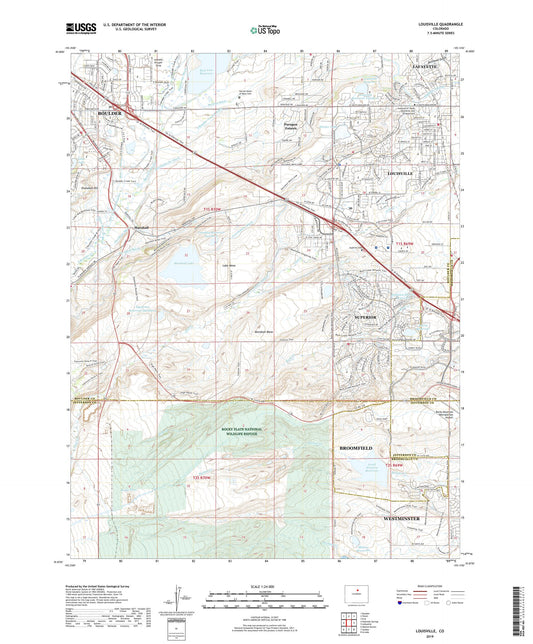 Louisville Colorado US Topo Map Image