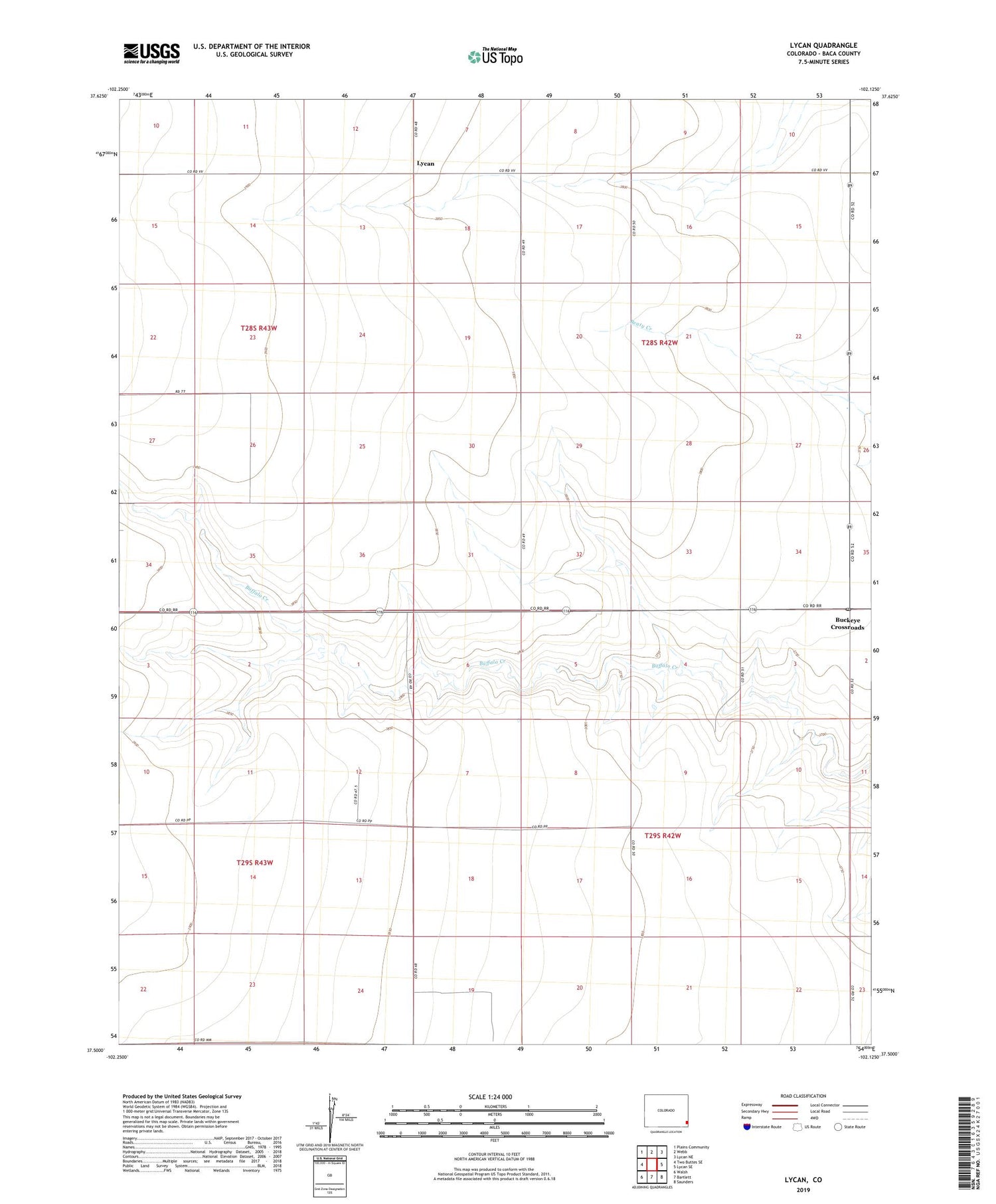 Lycan Colorado US Topo Map Image
