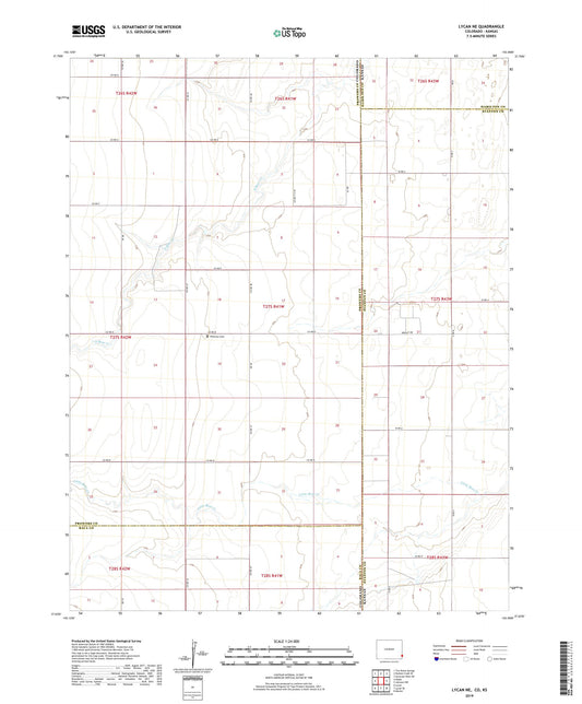 Lycan NE Colorado US Topo Map Image