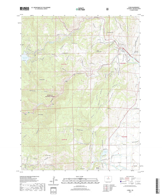 Lyons Colorado US Topo Map Image
