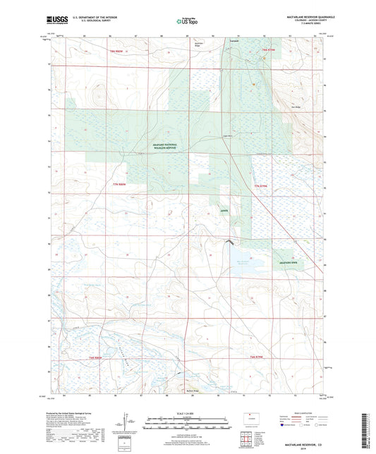 MacFarlane Reservoir Colorado US Topo Map Image