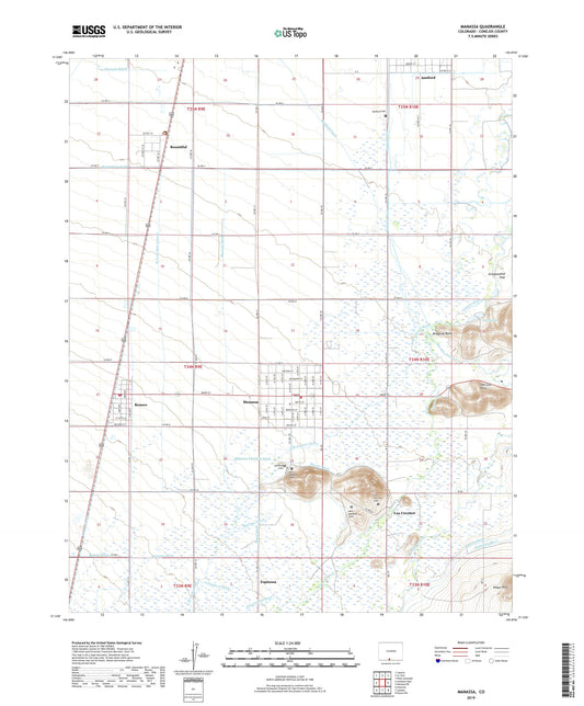 Manassa Colorado US Topo Map Image