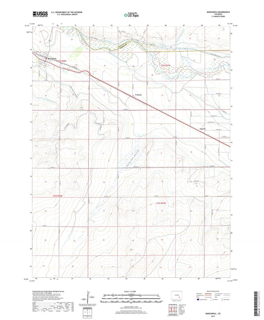 Manzanola Colorado US Topo Map Image