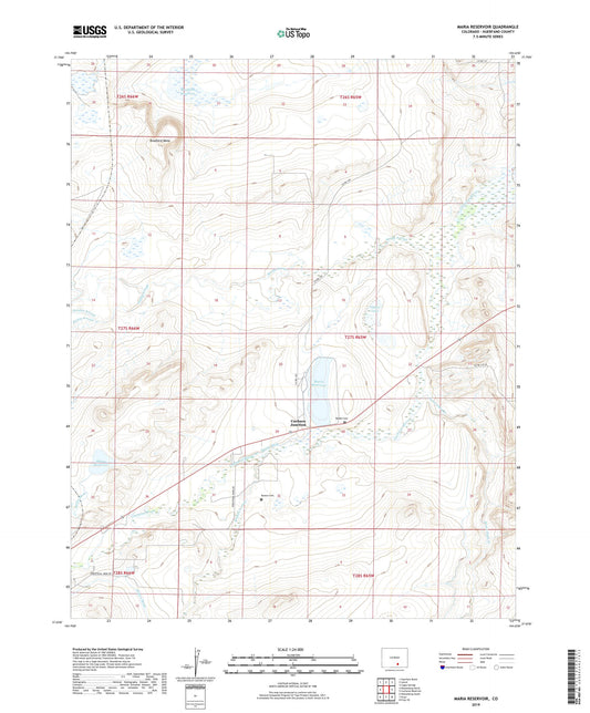 Maria Reservoir Colorado US Topo Map Image