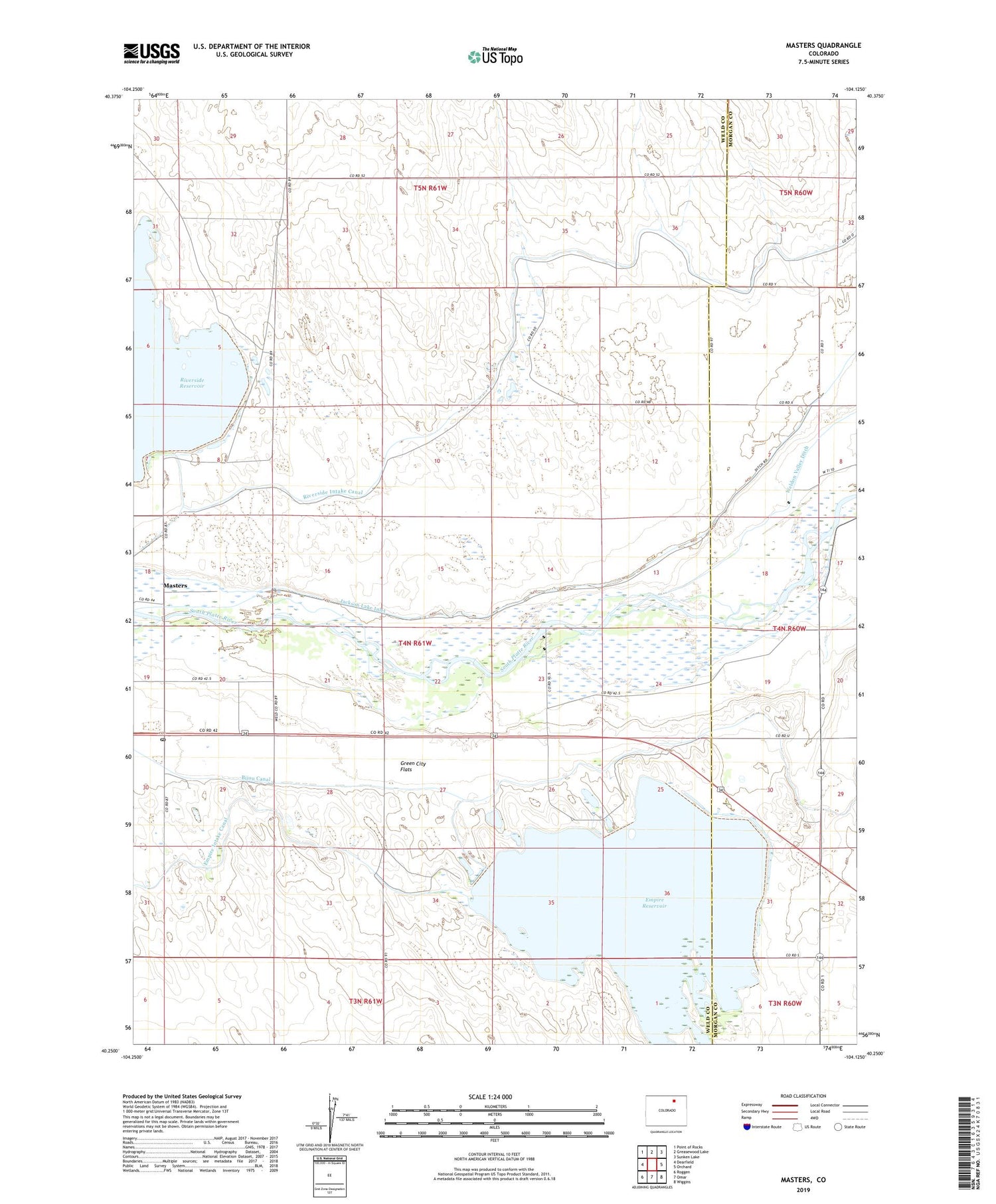 Masters Colorado US Topo Map Image