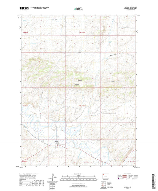 Maybell Colorado US Topo Map Image