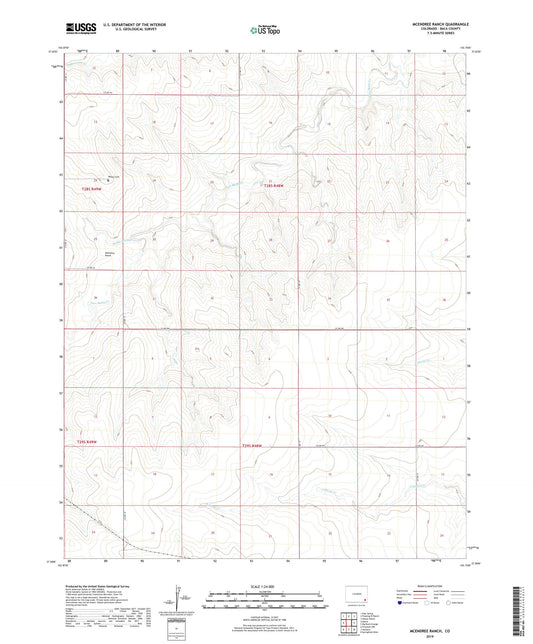 McEndree Ranch Colorado US Topo Map Image