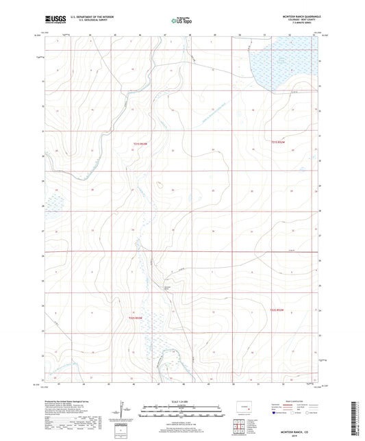 McIntosh Ranch Colorado US Topo Map Image
