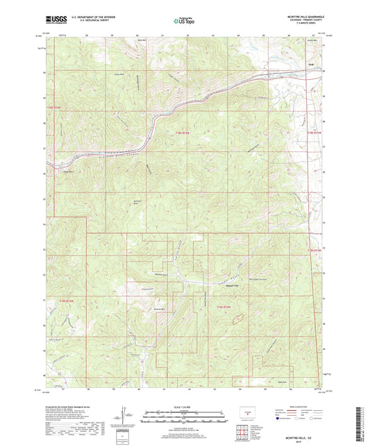 McIntyre Hills Colorado US Topo Map Image