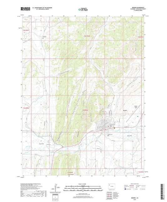 Meeker Colorado US Topo Map Image
