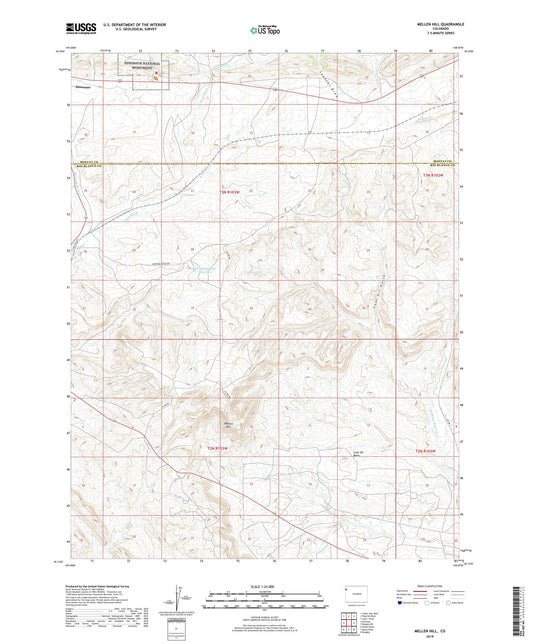 Mellen Hill Colorado US Topo Map Image