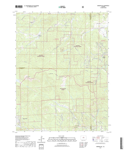 Meridian Hill Colorado US Topo Map Image