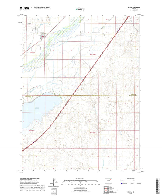 Merino Colorado US Topo Map Image