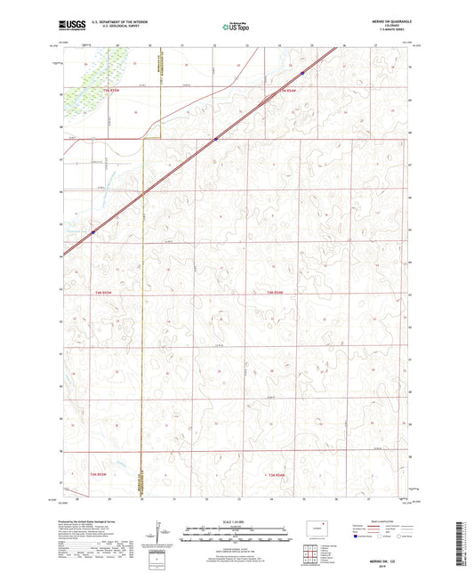Merino SW Colorado US Topo Map Image