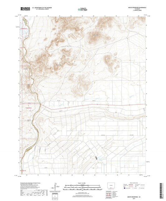 Mesito Reservoir Colorado US Topo Map Image