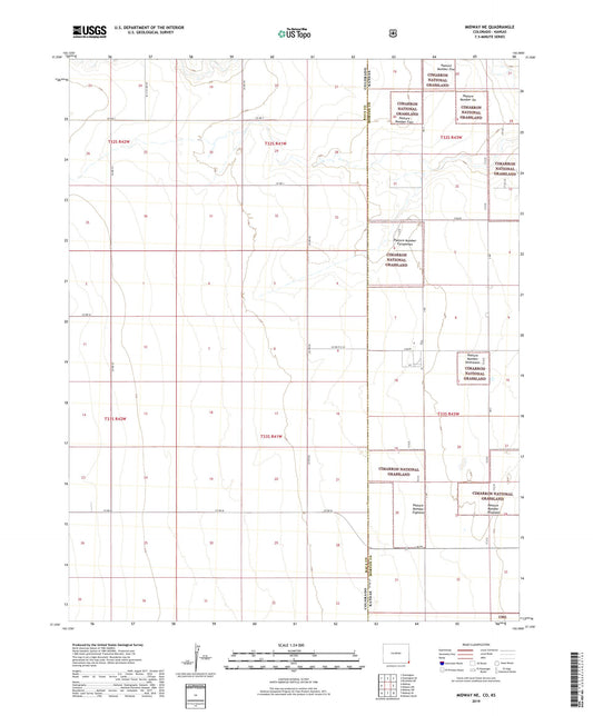 Midway NE Colorado US Topo Map Image