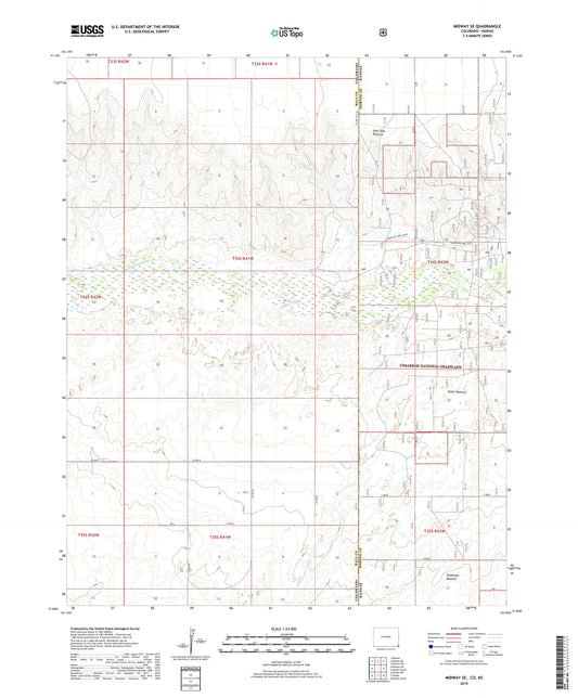 Midway SE Colorado US Topo Map Image