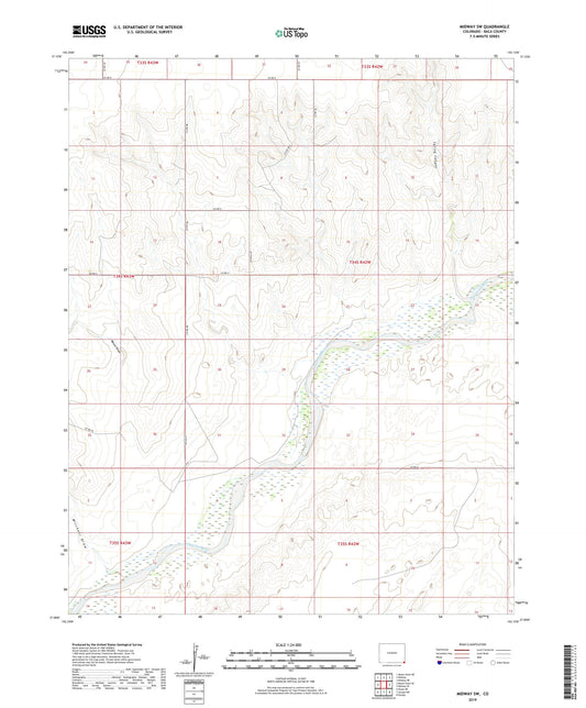 Midway SW Colorado US Topo Map Image