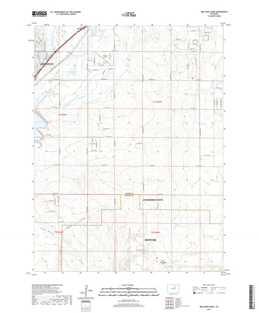 Mile High Lakes Colorado US Topo Map Image