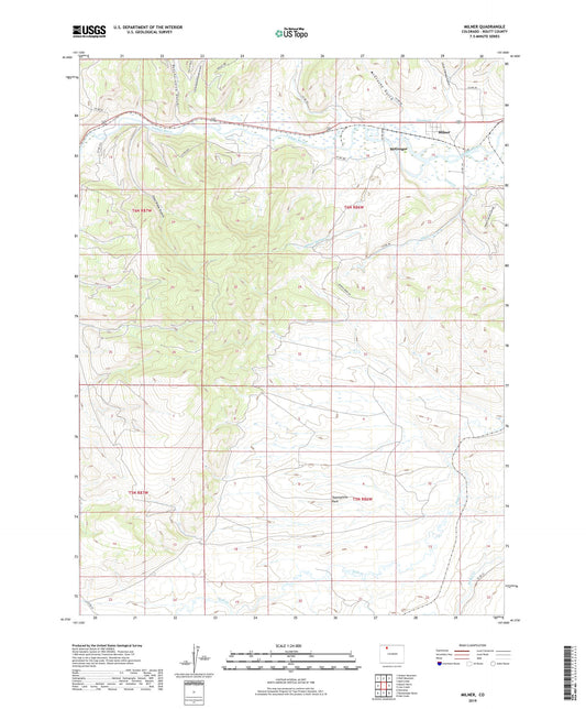 Milner Colorado US Topo Map Image