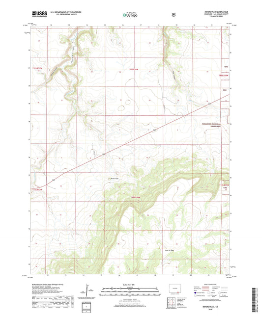 Miners Peak Colorado US Topo Map Image