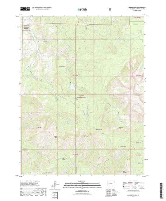 Minnesota Pass Colorado US Topo Map Image