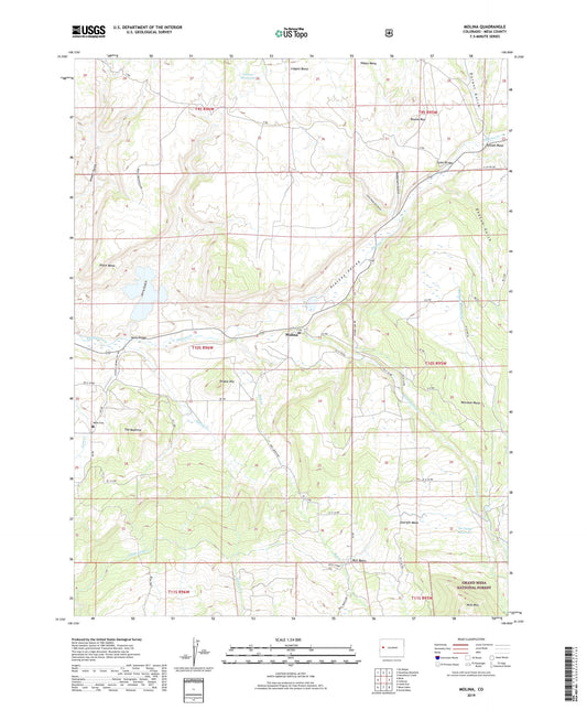 Molina Colorado US Topo Map Image