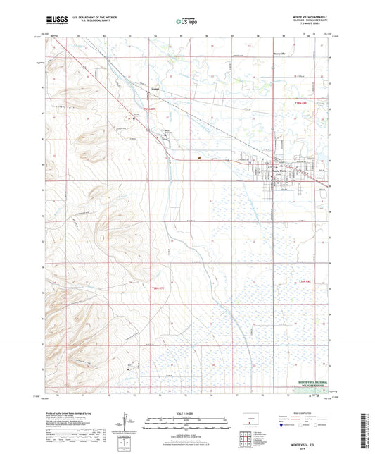Monte Vista Colorado US Topo Map Image