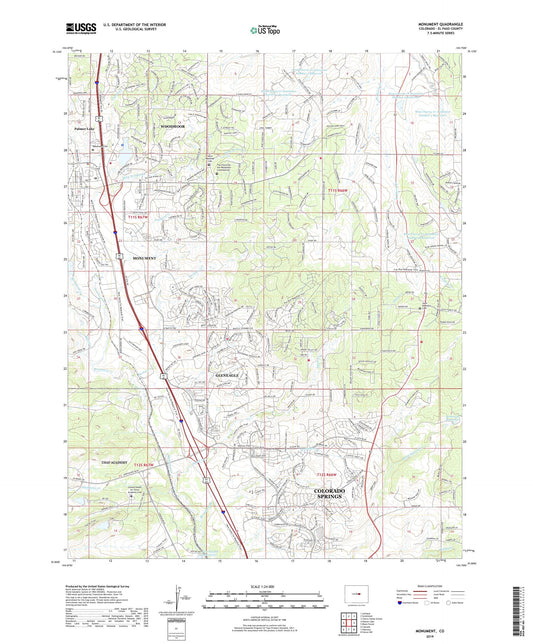 Monument Colorado US Topo Map Image