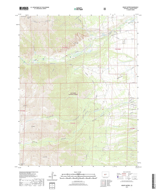 Mount Antero Colorado US Topo Map Image