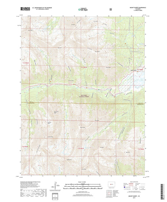 Mount Elbert Colorado US Topo Map Image