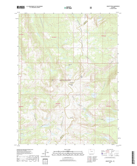 Mount Ethel Colorado US Topo Map Image