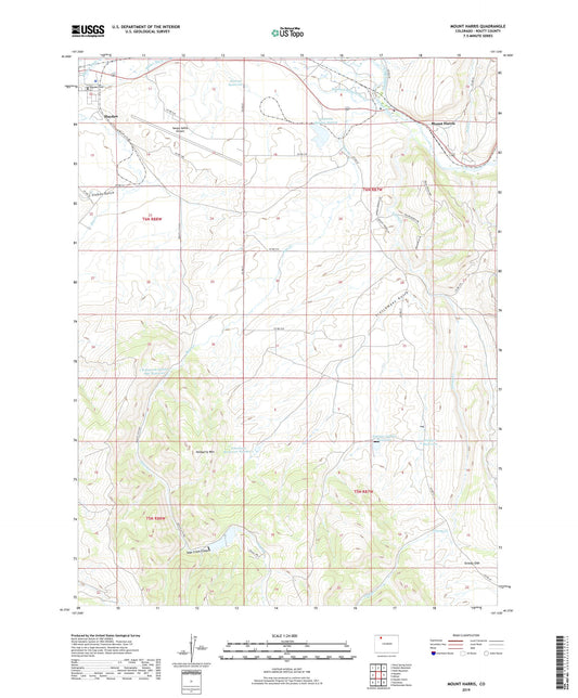 Mount Harris Colorado US Topo Map Image