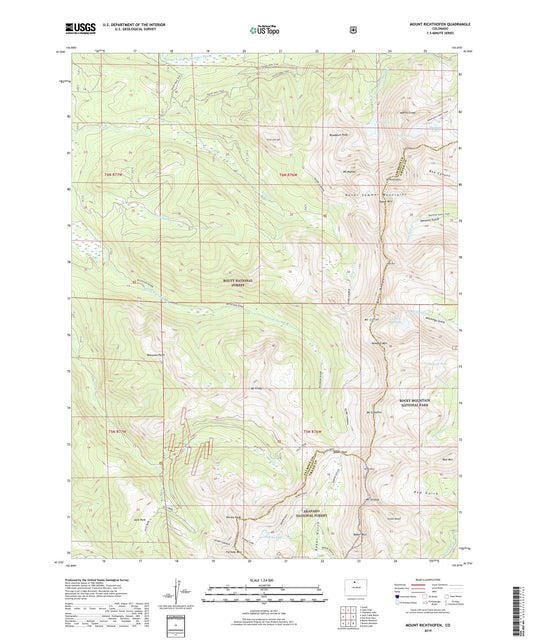 Mount Richthofen Colorado US Topo Map Image