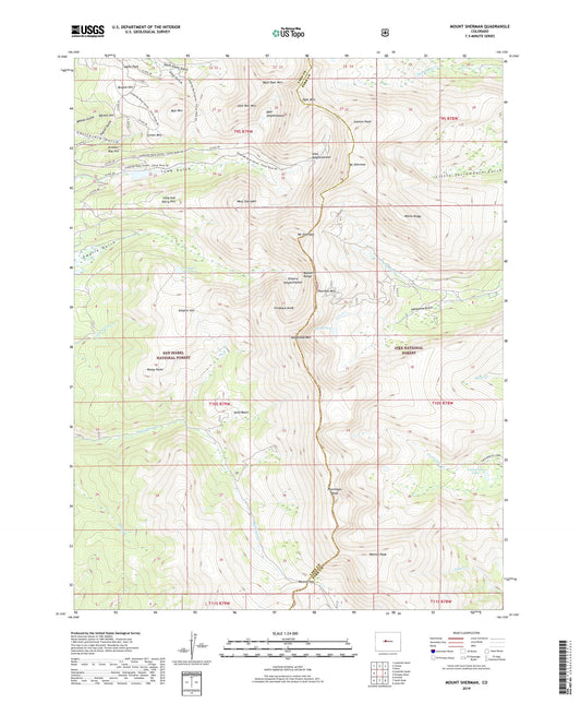 Mount Sherman Colorado US Topo Map Image