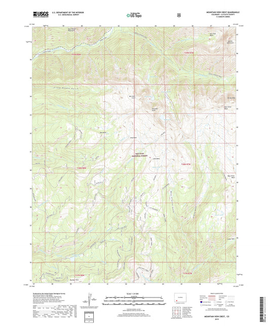 Mountain View Crest Colorado US Topo Map Image