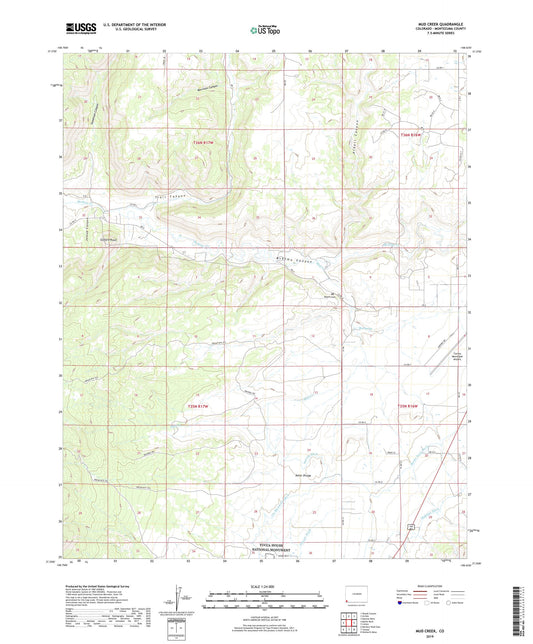 Mud Creek Colorado US Topo Map Image