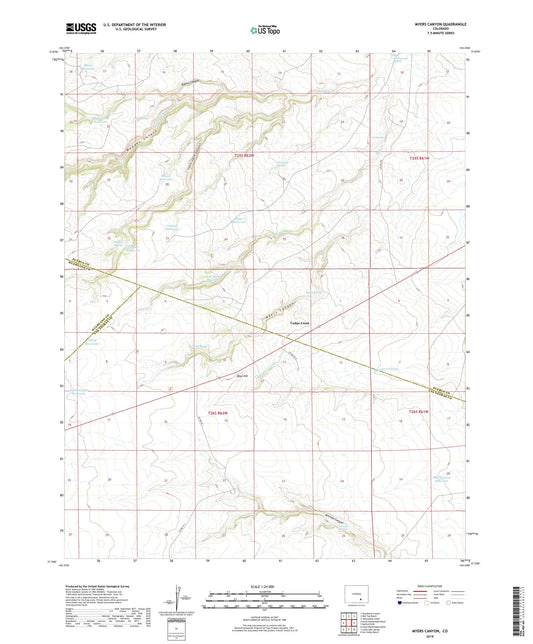 Myers Canyon Colorado US Topo Map Image